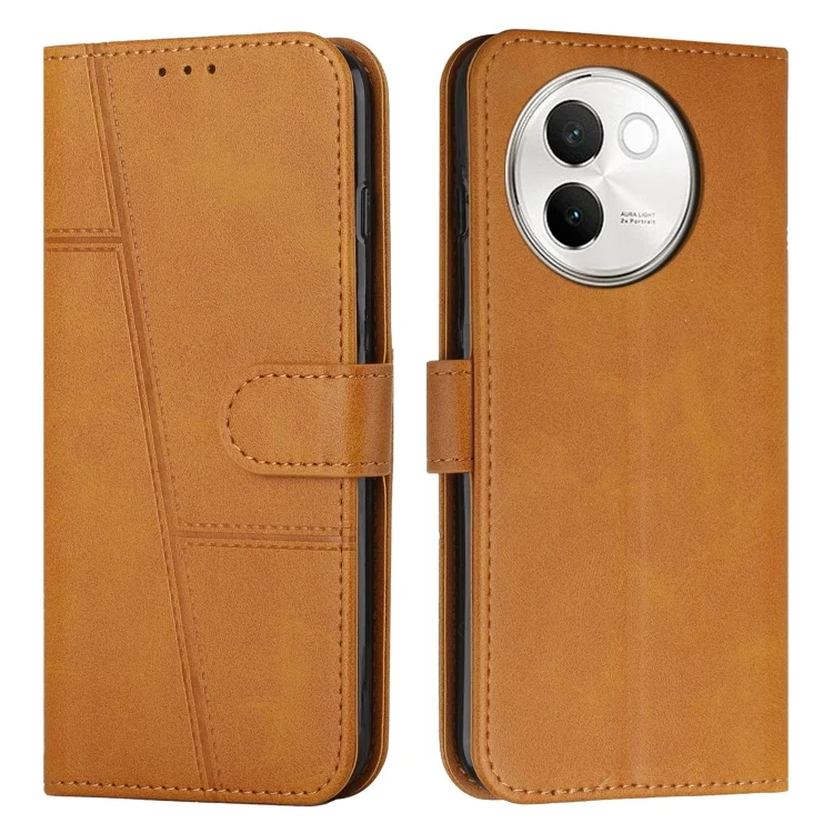 Stitching Calf Texture Buckle Leather Phone Case, For vivo V30e, For vivo Y100 IDN, For vivo S18 / S18 Pro