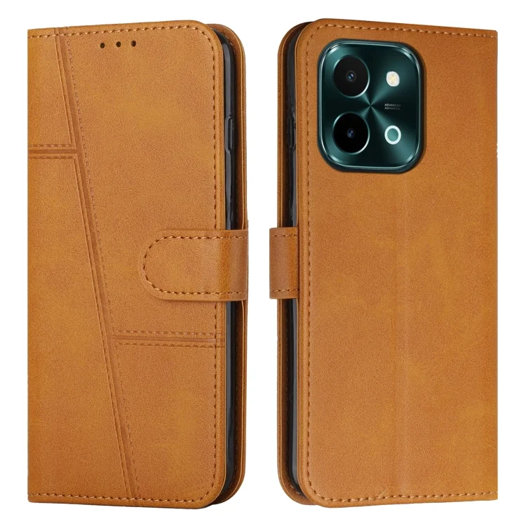 Stitching Calf Texture Buckle Leather Phone Case, For vivo Y28 4G, For vivo Y03 / Y18 / Y18e, For vivo Y38 5G