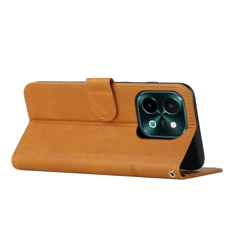 EDA005933710A_2.webp Stitching Calf Texture Buckle Leather Phone Case, For vivo Y28 4G, For vivo Y03 / Y18 / Y18e, For vivo Y38 5G - Image 3