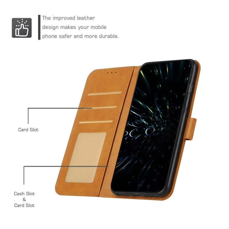 EDA005933710A_3.webp Stitching Calf Texture Buckle Leather Phone Case, For vivo Y28 4G, For vivo Y03 / Y18 / Y18e, For vivo Y38 5G - Image 4