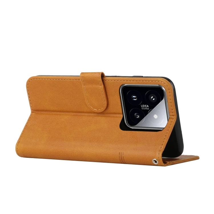 EDA005933907A_3.webp Stitching Calf Texture Buckle Leather Phone Case, For Xiaomi 14 pro, For Xiaomi 13T / Xiaomi 13T Pro, For Xiaomi 14 - Image 4