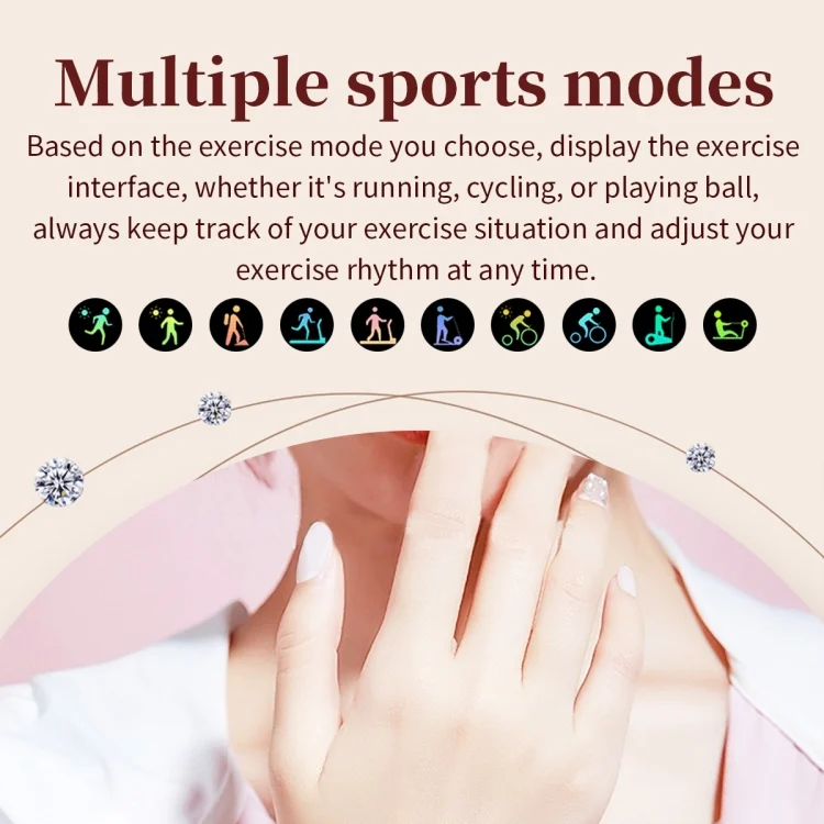 EDA0059452_B5.webp CF32 1.27 inch Screen Lady Smart Watch, Support Female Physiology Monitoring & 100+ Sports Modes - Image 6