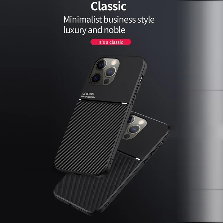 EDA005947704A_3.webp Classic Tilt Strip Grain Magnetic Shockproof PC + TPU Phone Case, For iPhone 15 - Image 4