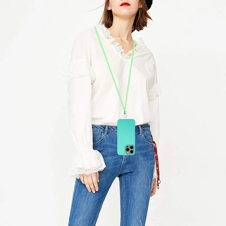 EDA005958201A_4.webp Wheat MagSafe Magnetic Straw Material + TPU Phone Case with Lanyard, For iPhone 15 Pro Max, For iPhone 15 Pro - Image 5