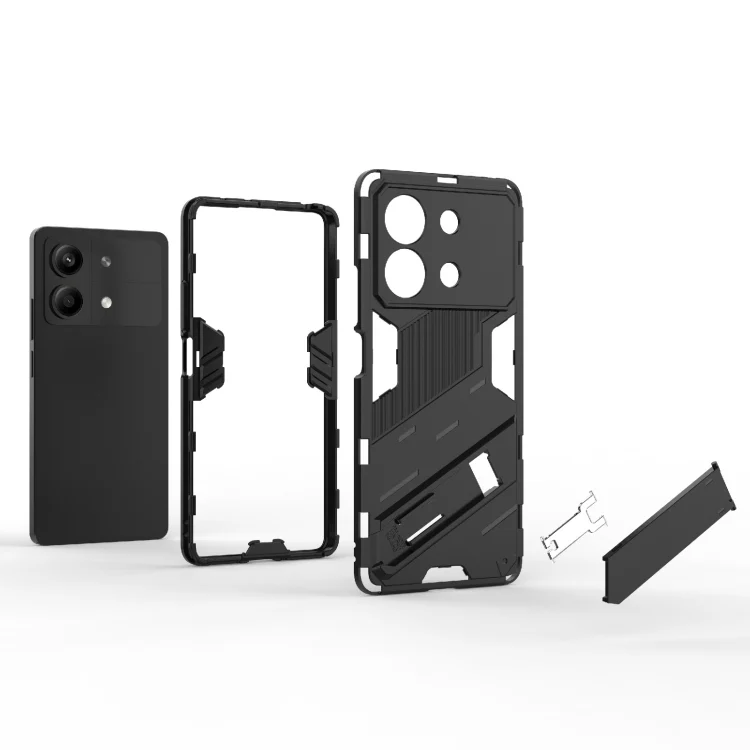 EDA005960705A_4.webp Punk Armor 2 in 1 PC + TPU Phone Case with Holder, For Xiaomi Redmi Note 13R Pro 5G, For Xiaomi 14 Ultra 5G - Image 5