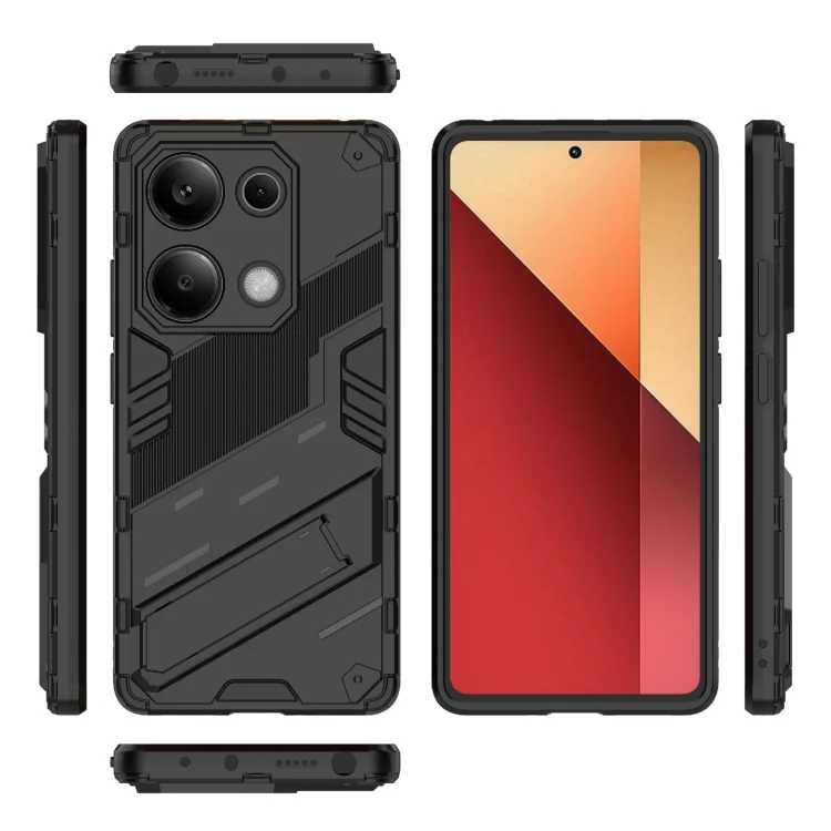 EDA005960706A_2.webp Punk Armor 2 in 1 PC + TPU Phone Case with Holder, For Xiaomi Redmi Note 13 Pro 4G Global, For Xiaomi Redmi K70E 5G - Image 3