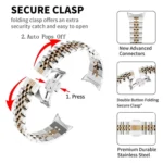 Seven Beads Stainless Steel Metal Watch Band - Image 4