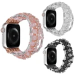 Beaded Diamond Bracelet Watch Band, For Apple Watch SE 40mm, For Apple Watch SE 44mm, For Apple Watch 6 40mm, For Apple Watch Series 6 44mm, For Apple Watch Series 5 44mm... - Image 3