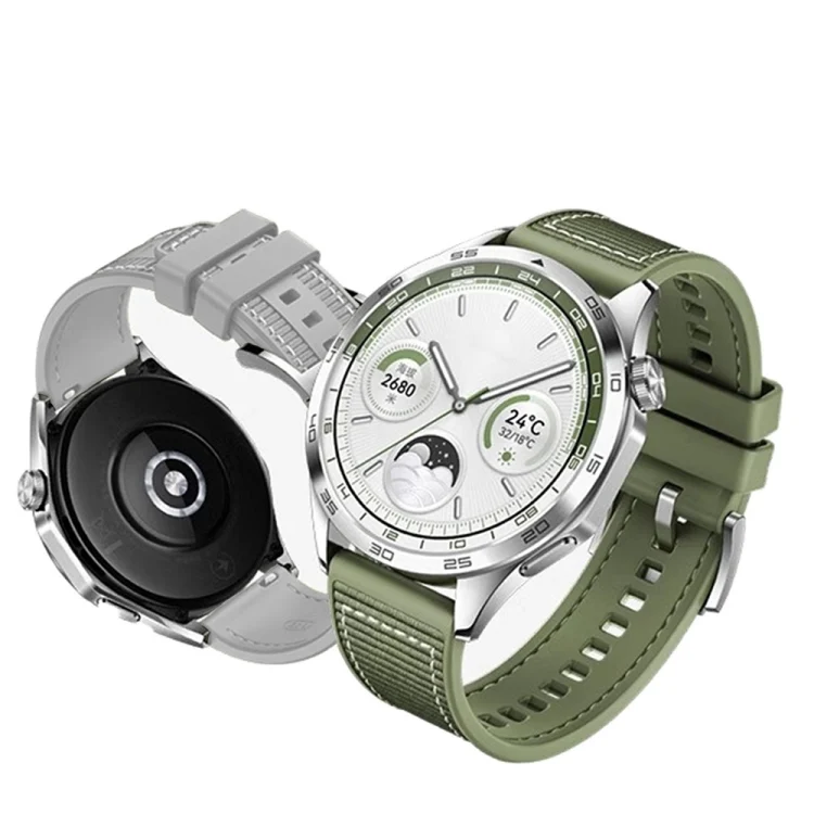 EDA0059900_B2.webp Nylon Hybrid Braid Silicone Watch Band, Size: 22mm - Image 3