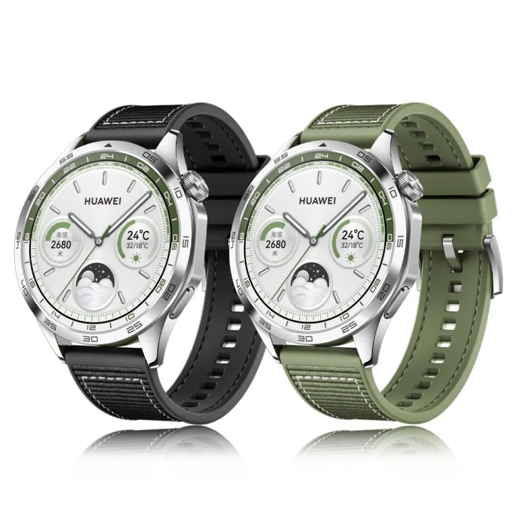 EDA0059900_B3.webp Nylon Hybrid Braid Silicone Watch Band, Size: 22mm - Image 4