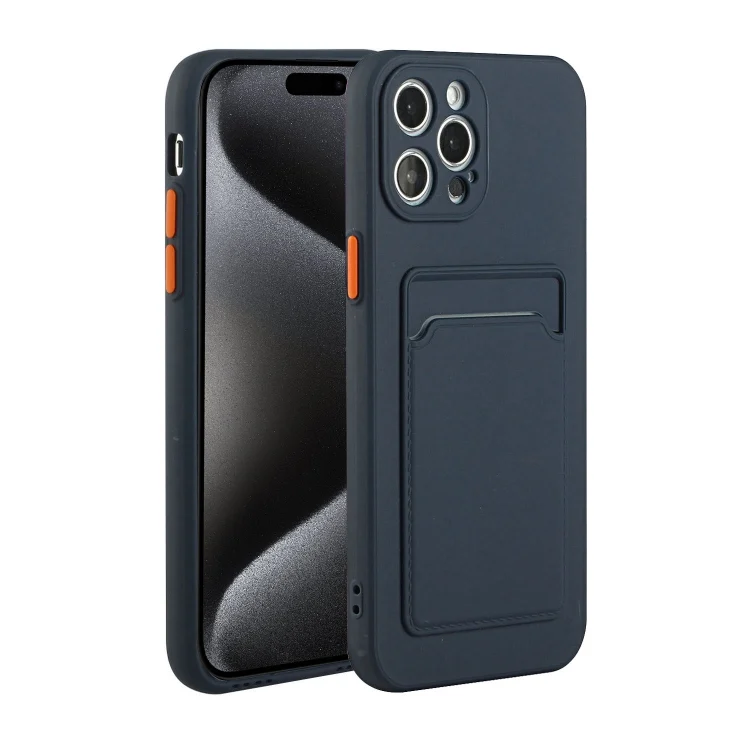 Card Slot Design Shockproof TPU Phone Case, For iPhone 15 Pro