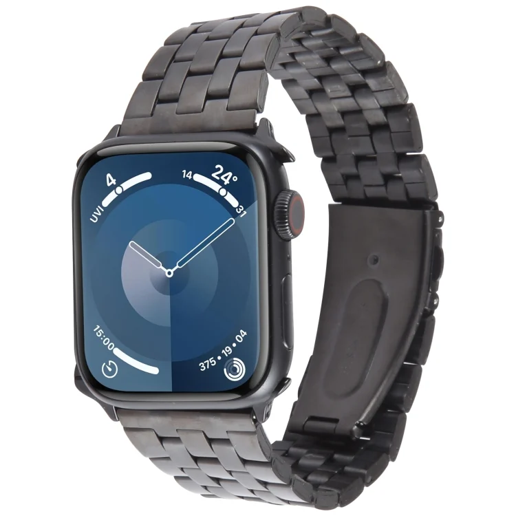 22mm Ultra-thin Five Beads Stainless Steel Watch Band, For Apple Watch Series 8 41mm, For Apple Watch Series 8 45mm, For Apple Watch SE 2022 40mm