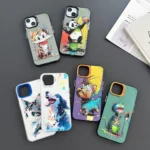 Cartoon Animal Graffiti PC + TPU Phone Case, For iPhone 15 Pro Max, For iPhone 15 Pro, For iPhone 15 Plus - Image 2