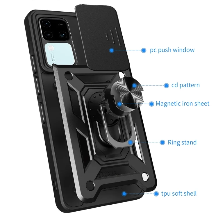 EDA006010805A_2.webp Sliding Camera Cover Design TPU+PC Phone Case, For vivo V30 / V30 Pro, For vivo V29e Southeast Asian / Y200 5G - Image 3