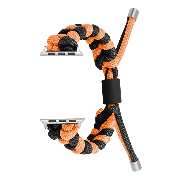 Paracord Fishtail Braided Silicone Bead Watch Band, For Apple Watch SE 2022 40mm