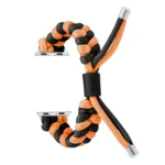 Paracord Fishtail Braided Silicone Bead Watch Band, For Apple Watch Series 7 45mm - Image 4
