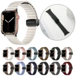 Water Ripple Magnetic Folding Buckle Watch Band, Style: Bold Version, For Apple Watch Series 9 45mm - Image 2