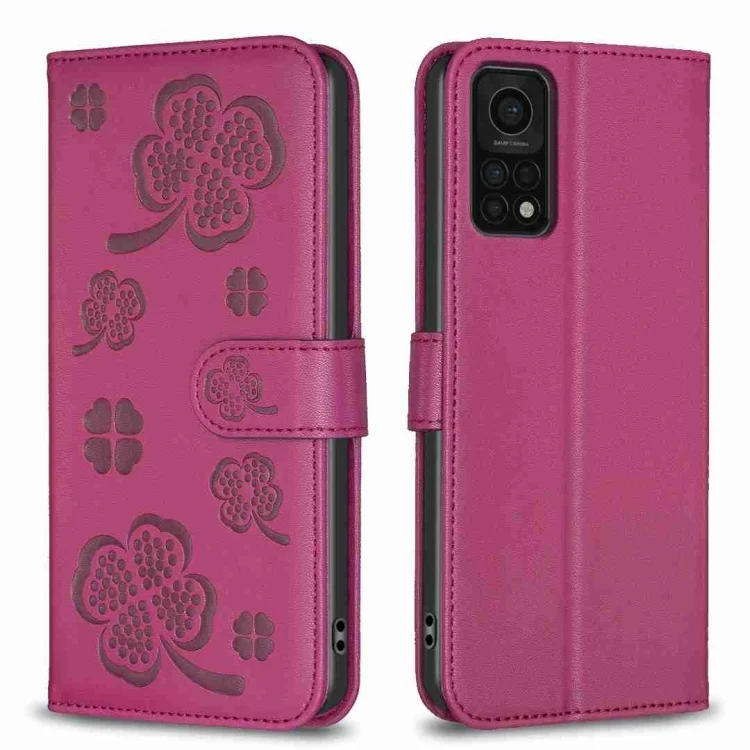 Four-leaf Embossed Leather Phone Case, For Xiaomi Redmi K30S, For Xiaomi Mi 10T Lite, For Xiaomi Poco X3