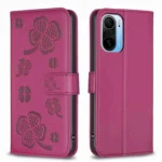 Four-leaf Embossed Leather Phone Case, For Xiaomi Mi 11i / Poco F3, For Xiaomi Redmi 10 / Note 11 4G, For Xiaomi Redmi Note 11 Pro Global