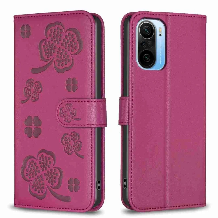 Four-leaf Embossed Leather Phone Case, For Xiaomi Mi 11i / Poco F3, For Xiaomi Redmi 10 / Note 11 4G, For Xiaomi Redmi Note 11 Pro Global