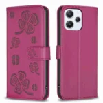 Four-leaf Embossed Leather Phone Case, For Xiaomi Redmi 12 4G, For Xiaomi Poco F5 5G, For Xiaomi Redmi Note 11 / 12S 4G