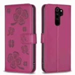 Four-leaf Embossed Leather Phone Case, For Xiaomi Redmi Note 8 Pro