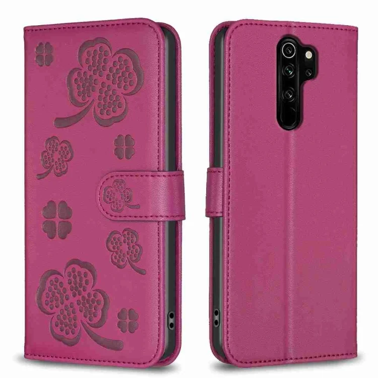 Four-leaf Embossed Leather Phone Case, For Xiaomi Redmi Note 8 Pro