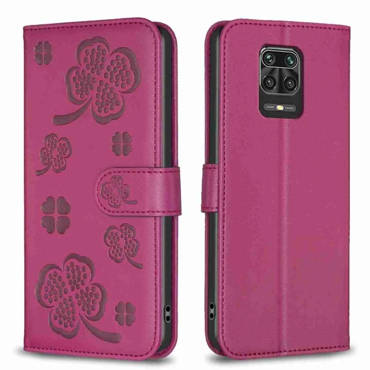 Four-leaf Embossed Leather Phone Case, For Xiaomi Redmi Note 9 Pro Max, For Xiaomi Redmi Note 8T, For Xiaomi Redmi Note 8