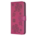 Four-leaf Embossed Leather Phone Case, For Xiaomi Redmi Note 13 4G Global, For Xiaomi Redmi Note 13, For Xiaomi Redmi 13C - Image 3