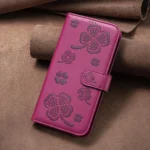 Four-leaf Embossed Leather Phone Case, For Xiaomi Poco M6 4G / Redmi 13 4G, For Xiaomi Redmi A3, For Xiaomi Redmi Note 13 Pro 4G Global - Image 2