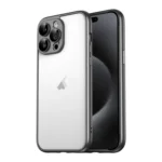 Macaron PC Phone Pure Border Frame with Lens Glass Film, For iPhone 15 Pro Max, For iPhone 15 Pro