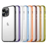 Macaron PC Phone Pure Border Frame with Lens Glass Film, For iPhone 15 Pro Max, For iPhone 15 Pro - Image 2