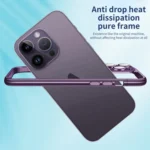 Macaron PC Phone Pure Border Frame with Lens Glass Film, For iPhone 15 Pro Max, For iPhone 15 Pro - Image 6