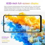 Reno10Pro+ / U22, 6.53 inch Screen, Face Identification, Android 8.1 MTK6737 Quad Core, Network: 4G, OTG, Dual SIM - Image 3