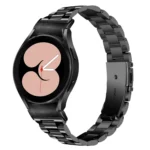 Quick Release Button Slim Three-bead Stainless Steel Watch Band