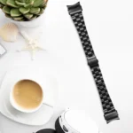 Quick Release Button Slim Three-bead Stainless Steel Watch Band - Image 4