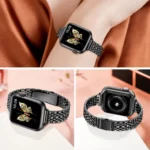 Slim Seven Bead Slingshot Buckle Metal Watch Band, For Apple Watch Series 6 44mm, For Apple Watch Series 5 44mm, For Apple Watch Series 5 40mm, For Apple Watch Series 4 44mm... - Image 5