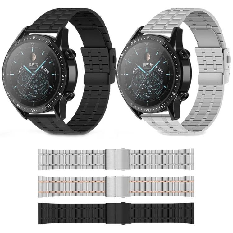 EDA0060317_B1.webp Universal Dual Press Buckle Five-bead Stainless Steel Watch Band - Image 2