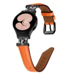 M Letter D-shaped Twill Leather Watch Band