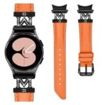 M Letter D-shaped Twill Leather Watch Band - Image 3