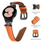 Crown D-shaped Twill Leather Watch Band - Image 4