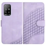 Elephant Head Embossed Phone Leather Case with Lanyard, For OPPO A94 5G/F19 Pro/F19 Pro+ 5G/A94 4G, For OPPO A54 5G/A74 5G/A93 5G