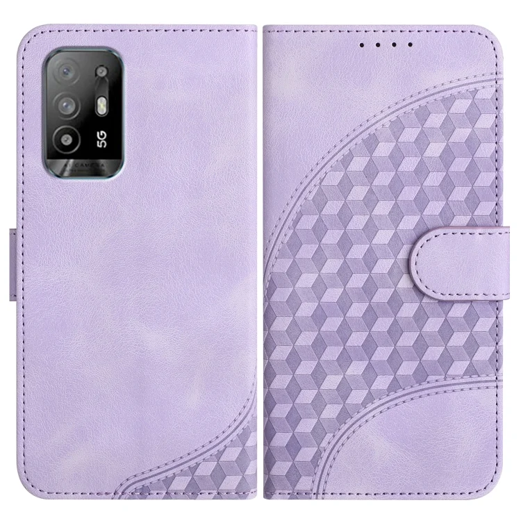 Elephant Head Embossed Phone Leather Case with Lanyard, For OPPO A94 5G/F19 Pro/F19 Pro+ 5G/A94 4G, For OPPO A54 5G/A74 5G/A93 5G