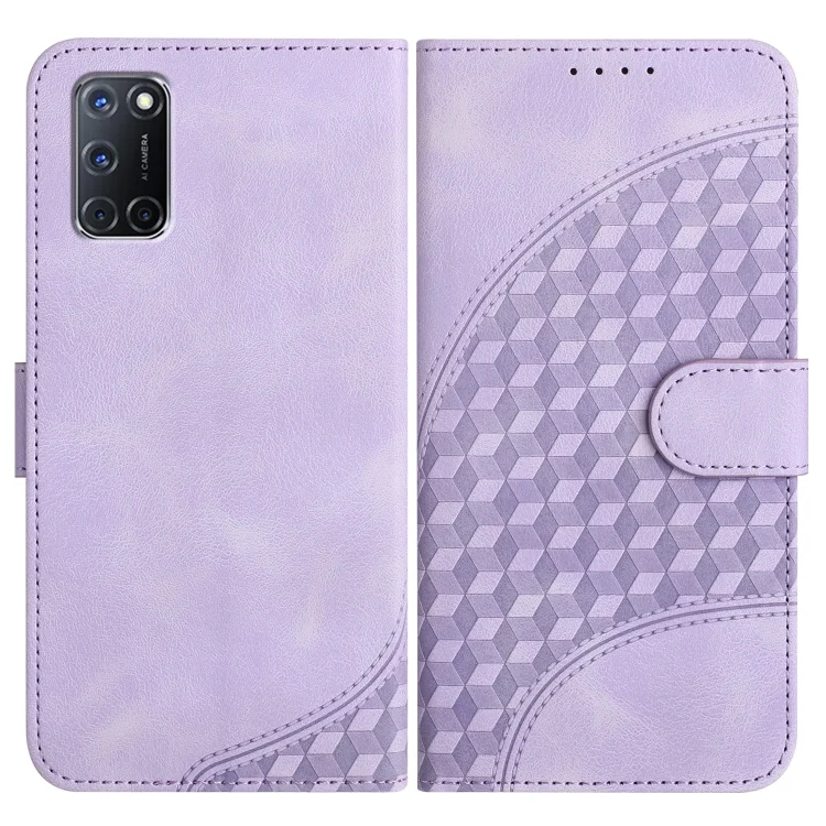 Elephant Head Embossed Phone Leather Case with Lanyard, For OPPO A52/A72/A92, For OPPO A12/A7/A5s