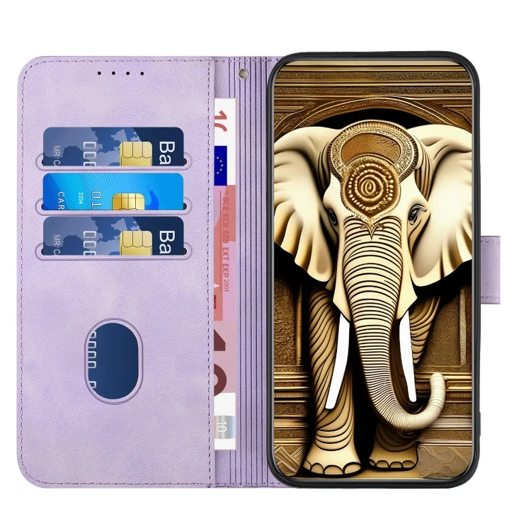 EDA006040720A_3.webp Elephant Head Embossed Phone Leather Case with Lanyard, For OPPO A79 - Image 4