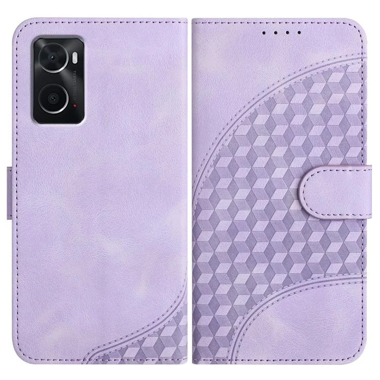 Elephant Head Embossed Phone Leather Case with Lanyard, For OPPO A36 / A76 / A96 / K10 4G, For OPPO A16