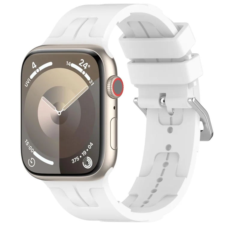 H Texture Silicone Ladder Buckle Watch Band, For Apple Watch SE 2023 44mm