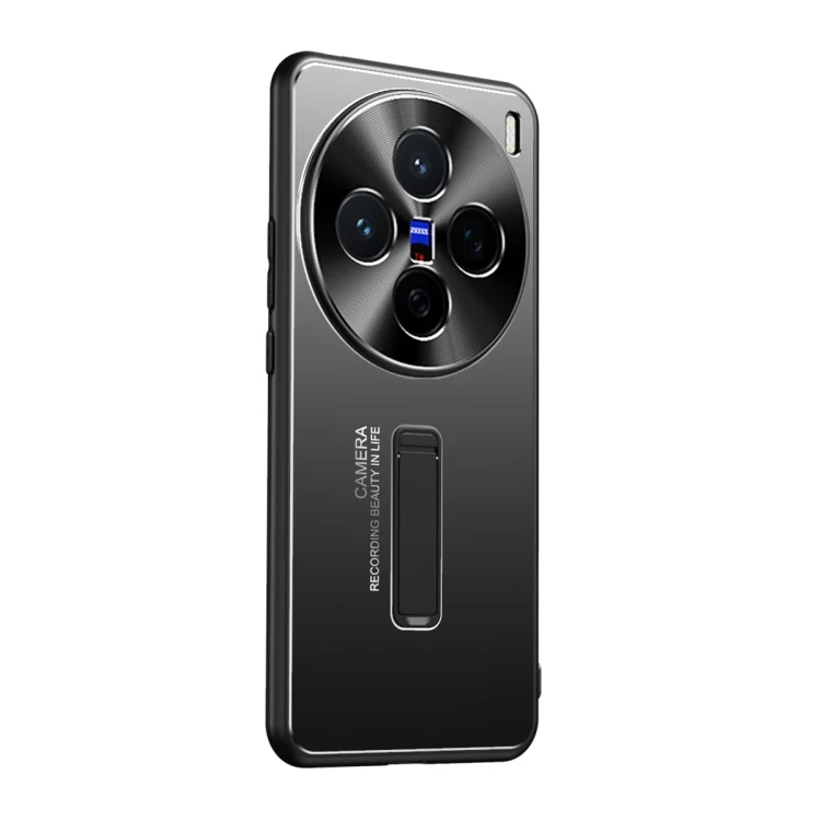 Frosted Metal Hybrid TPU Holder Phone Case, For vivo X200, For vivo X200 Pro, For vivo S19 Pro, For vivo S19, For vivo X100s, For vivo X100 Ultra, For vivo X100 Pro, For vivo X100
