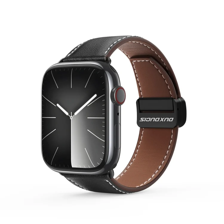 DUX DUCIS YA Series Magnetic Buckle Genuine Leather Watch Band, For Apple Watch 42mm, For Apple Watch 38mm