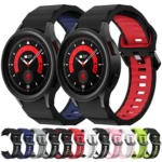 Wave Texture Two Color Silicone Watch Band - Image 2